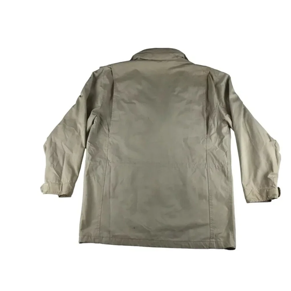 J.Crew Mens Beige 100% Cotton Long Sleeve Pockets Field Mechanic Jacket Size‎ S